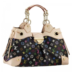 M40124 LV33彩女包 村上隆經(jīng)典淑女包Monogram Multicolore系列 黑彩
