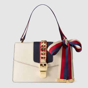 421882 GUCCI Sylvie ϵ b Ƥ 米 ɫ