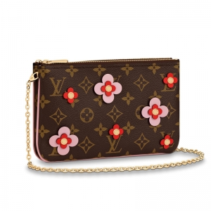 M63905 LV POCHETTE DOUBLE ZIP 朗lX(qin)A Blooming Flowers ϵ p朴Ů