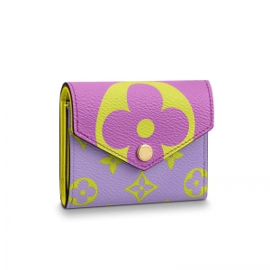 M67670 LV ZOE 錢夾 Monogram 涂層帆布信封錢包 粉色