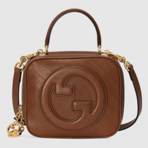 744434 古馳Gucci Blondie系列手提包 Gucci相機(jī)包 棕色