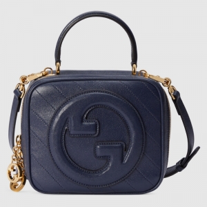 744434 古馳Gucci Blondie系列手提包 古馳2023年新款 Gucci相機(jī)包 藍(lán)色