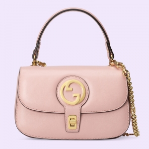 735101 Gucci Blondie系列手提包 圓形互扣式雙單間手提包 粉色