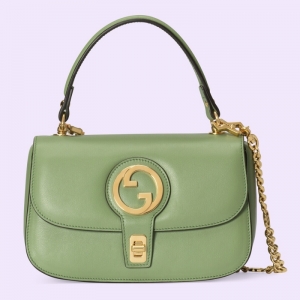 735101 Gucci Blondie系列手提包 圓形互扣式雙單間手提包 淺綠色