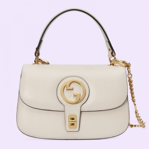 735101 Gucci Blondie系列手提包 圓形互扣式雙單間手提包 白色