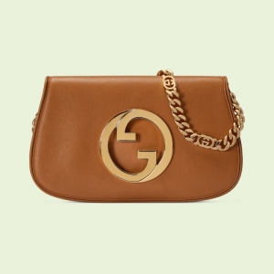 699268 Gucci Blondie系列肩背包 圓形互扣式雙G單肩包 棕色