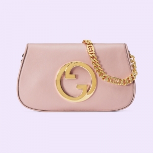 699268 Gucci Blondie系列肩背包 圓形互扣式雙G單肩包 淺粉色