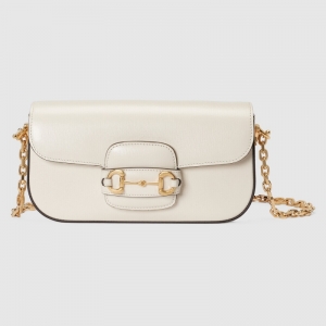 735178 Gucci Horsebit 1955系列肩背包 古馳手提單肩包 白色
