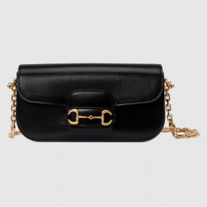 735178 Gucci Horsebit 1955系列肩背包 古馳手提單肩包 黑色