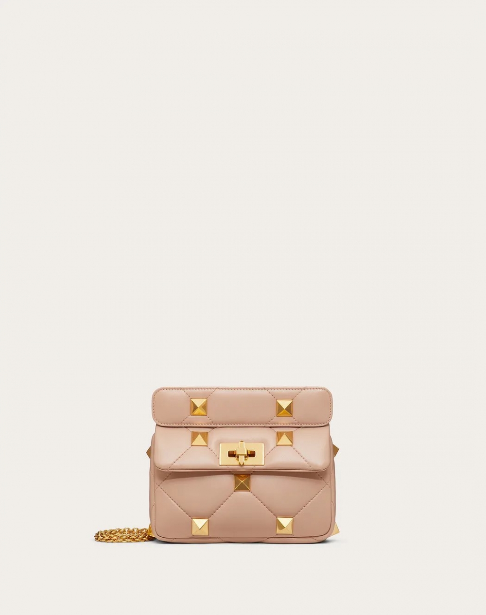 W(wng)·޶ Small Roman Stud the Shoulder Bag in Nappa with Chain